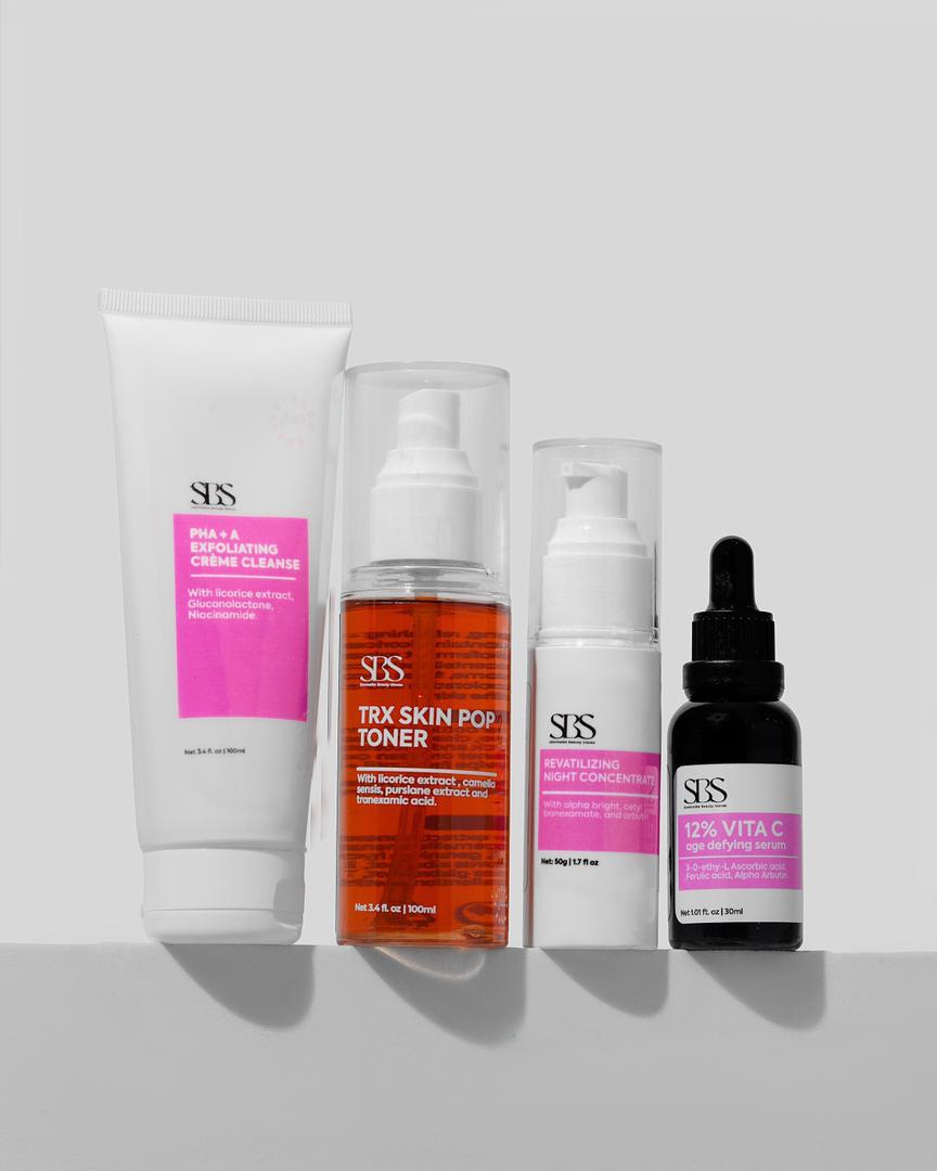 SBS serums, toner and cleanser